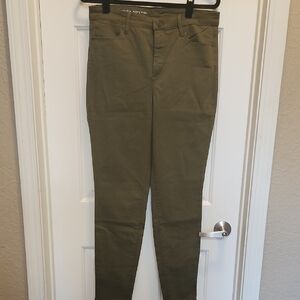Talbots Flawless  High-Rise Jegging Ankle Jeans in Olive Green sz 10